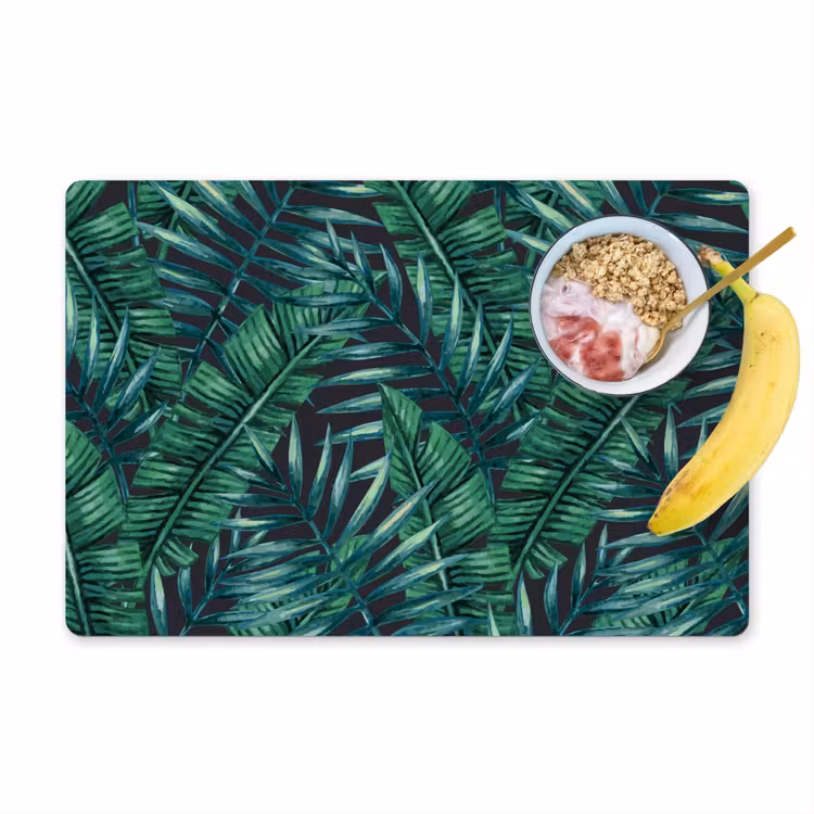 Bladeren - Tropisch - Jungle - Natuur Placemat vinyl groot -zzzproduct_Kitchenyeah-website