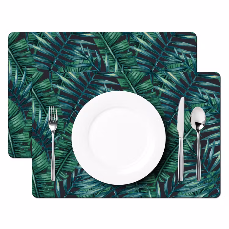 Bladeren - Tropisch - Jungle - Natuur Placemat vinyl groot -zzsfeer2_Kitchenyeah-website