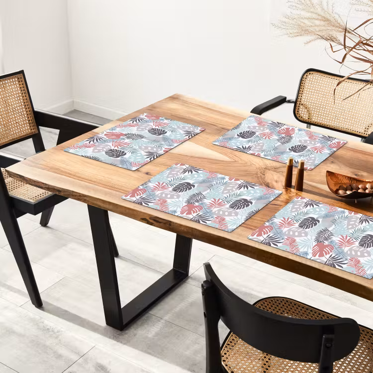 Bladeren - Tropical - Pastel - Jungle Placemat vinyl groot -zzsfeer4_Kitchenyeah-website