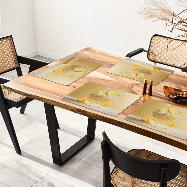 Citroen - Taart - Eten - Geel Placemat vinyl groot -zzsfeer4_Kitchenyeah-website