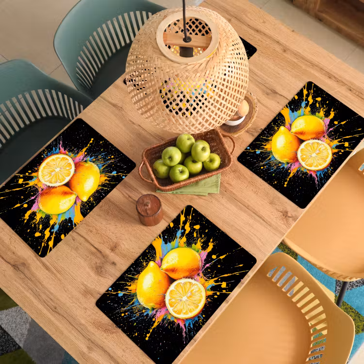 Citroen - Graffiti - Kleurrijk - Verf - Modern Placemat vinyl groot -zzsfeer5_Kitchenyeah-website