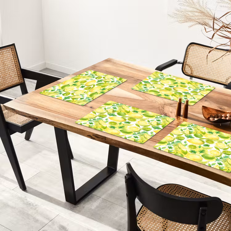 Citroen - Geel - Limoen - Groen Placemat vinyl groot 368 -zzsfeer4_Kitchenyeah-website