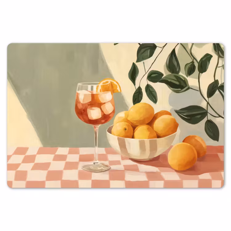 Citroenen - Glas - Tafelkleed - Geblokt Placemat vinyl groot -zzsfeer1_Kitchenyeah-website