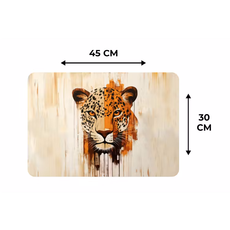 Luipaard - Symmetrisch - Strepen Placemat vinyl groot -specs