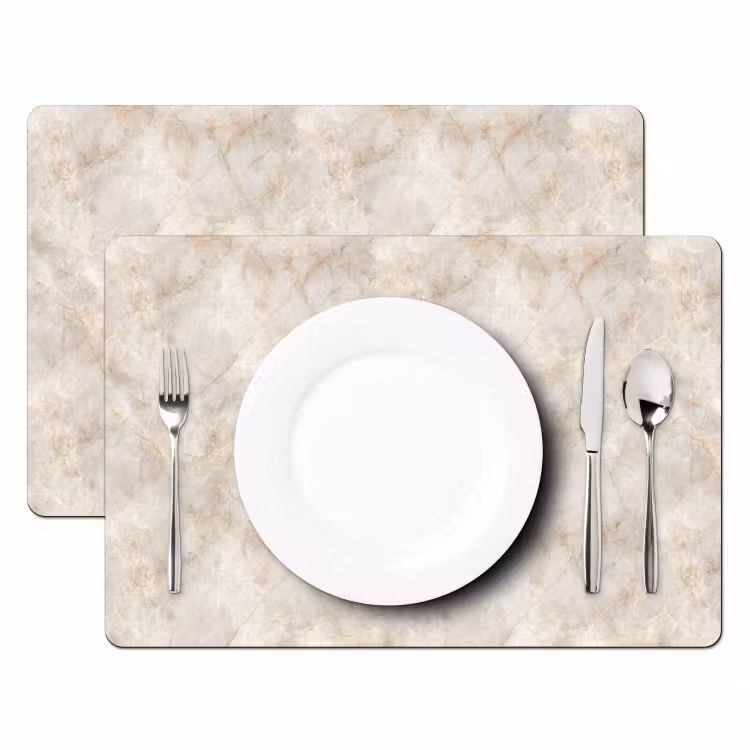 Lichtbeige - Goudbruine Nerven - Marmer Placemat vinyl groot 368 -zzsfeer2_Kitchenyeah-website