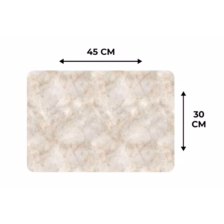 Lichtbeige - Goudbruine Nerven - Marmer Placemat vinyl groot 368 -specs