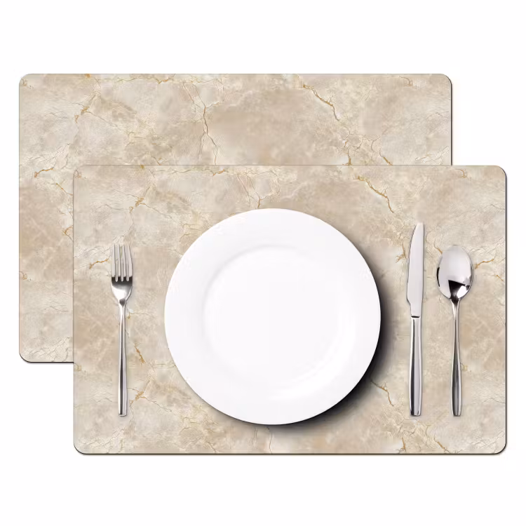 Lichtbeige - Marmer - Aders Placemat vinyl groot 368 -zzsfeer2_Kitchenyeah-website