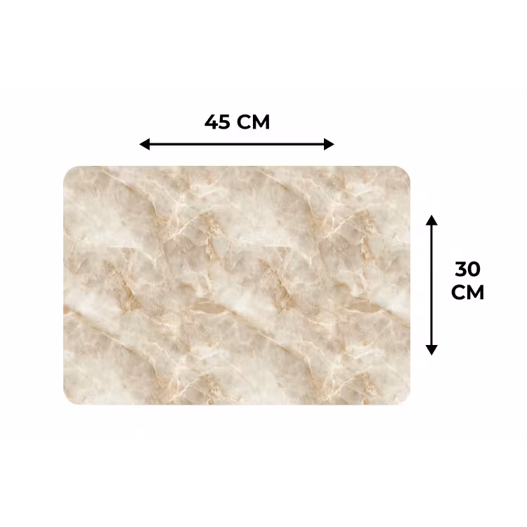 Lichtbeige - Onyx - Subtiel Placemat vinyl groot 368 -specs