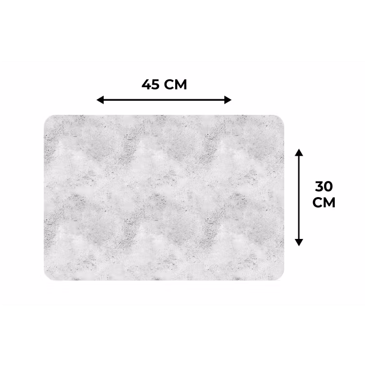 Lichtgrijs - Ruw - Subtiel Placemat vinyl groot 368 -specs