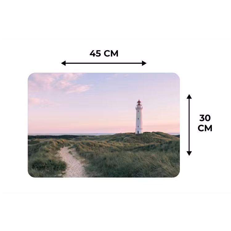 Vuurtoren - Duinlandschap - Zee Placemat vinyl groot -specs