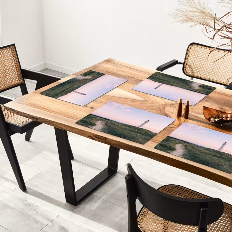 Vuurtoren - Duinlandschap - Zee Placemat vinyl groot -zzsfeer4_Kitchenyeah-website