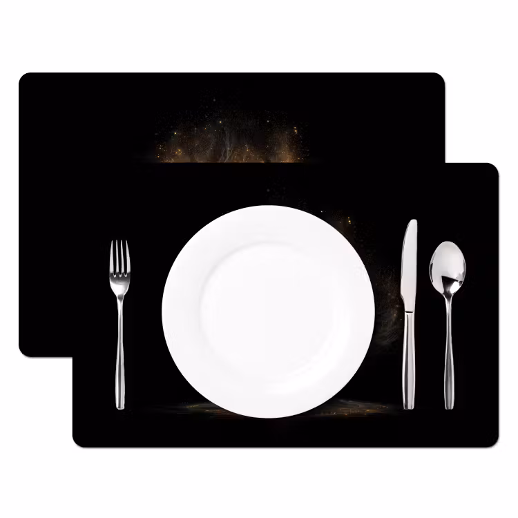 Lichtjes - Boom - Abstract - Zwart Placemat vinyl groot -zzsfeer2_Kitchenyeah-website