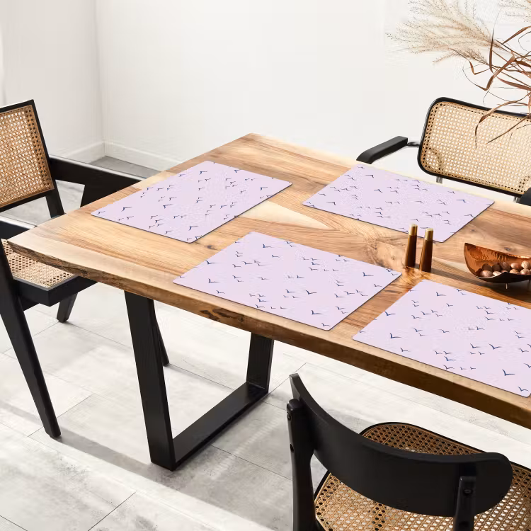 Lila - Vogels - Blauw Placemat vinyl groot 368 -zzsfeer4_Kitchenyeah-website
