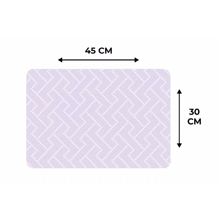 Lila - Stippen - Wit - Patroon Placemat vinyl groot 368 -specs