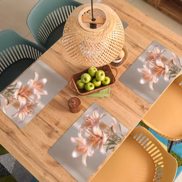 Lelies - Meeldraden - Roze - Wazig Placemat vinyl groot -zzsfeer5_Kitchenyeah-website