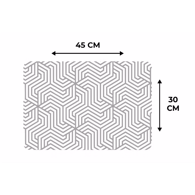 Lijn - Design - Geometrie - Patroon Placemat vinyl groot 368 -specs