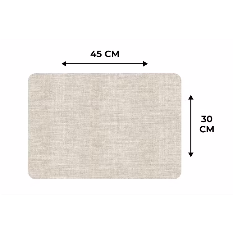 Linnen - Textuur - Beige Placemat vinyl groot 368 -specs
