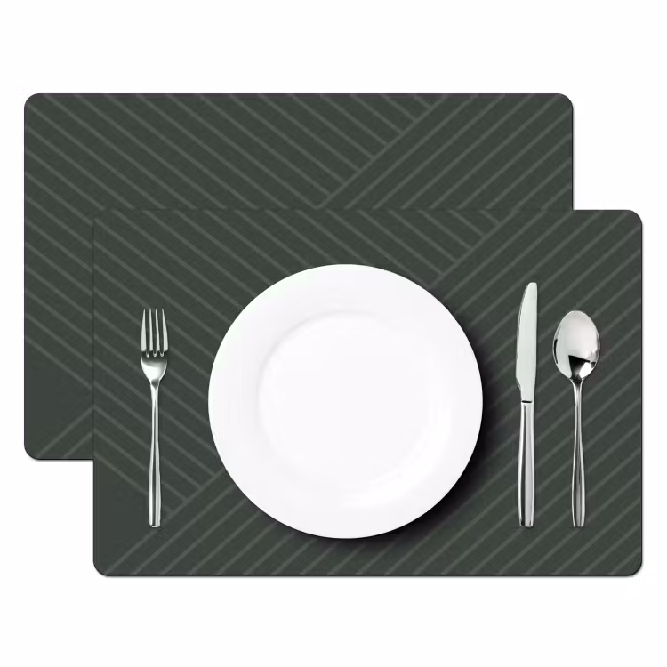 Lijnen - Abstract - Groen - Minimalistisch Placemat vinyl groot -zzsfeer2_Kitchenyeah-website