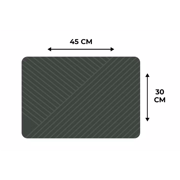 Lijnen - Abstract - Groen - Minimalistisch Placemat vinyl groot -specs