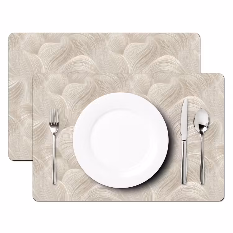 Lijnen - Waaier - Beige Placemat vinyl groot 368 -zzsfeer2_Kitchenyeah-website