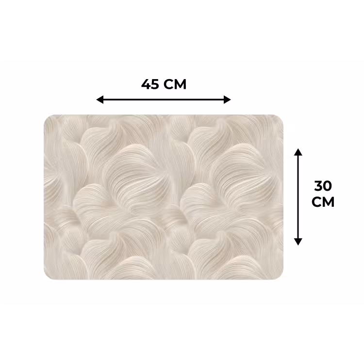 Lijnen - Waaier - Beige Placemat vinyl groot 368 -specs