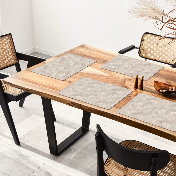 Lijnen - Waaier - Beige Placemat vinyl groot 368 -zzsfeer4_Kitchenyeah-website