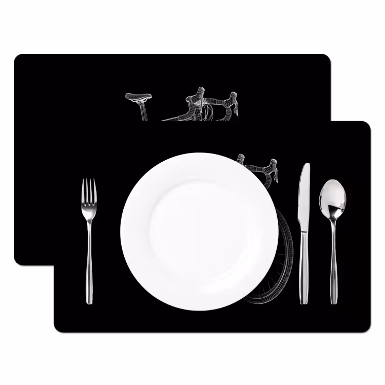 Lijnen - Illustratie - Wit Placemat vinyl groot -zzsfeer2_Kitchenyeah-website