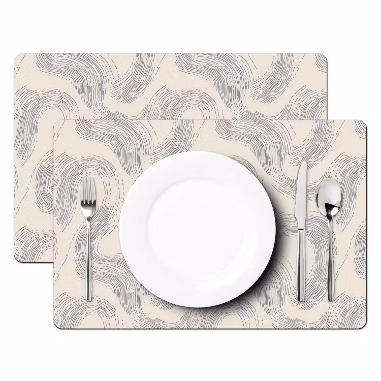 Lijnen - Patroon - Beige - Minimalistisch Placemat vinyl groot 368 -zzsfeer2_Kitchenyeah-website