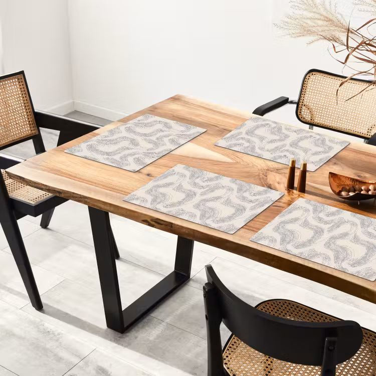 Lijnen - Patroon - Beige - Minimalistisch Placemat vinyl groot 368 -zzsfeer4_Kitchenyeah-website