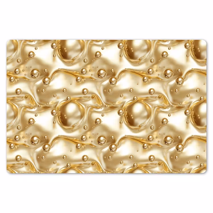 Vloeibaar - Druppels - Goud Placemat vinyl groot 368 -zzsfeer1_Kitchenyeah-website