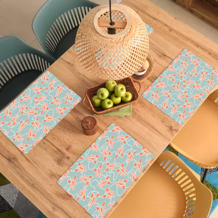 Zee - Kreeft - Groen - Oranje Placemat vinyl groot 368 -zzsfeer5_Kitchenyeah-website