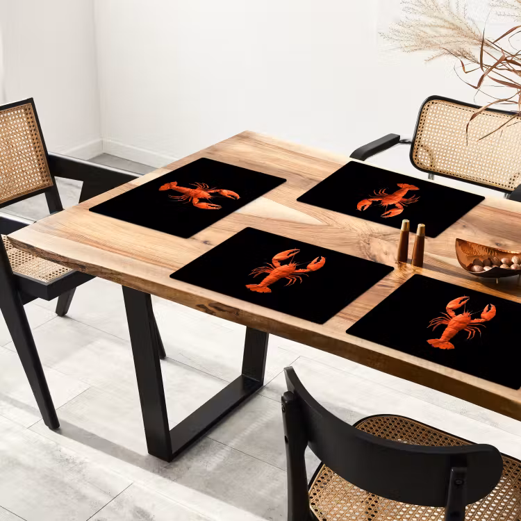 Kreeft - Papier - Origami papier - Rood Placemat vinyl groot -zzsfeer4_Kitchenyeah-website