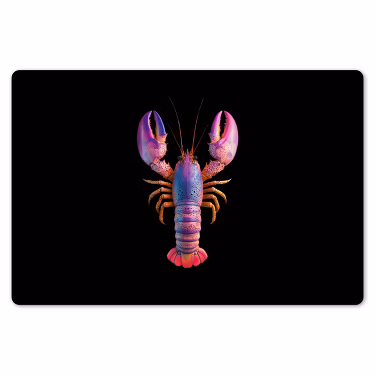 Kreeft - Paars - Roze - Zwart - Stippen - Lila Placemat vinyl groot -zzsfeer1_Kitchenyeah-website