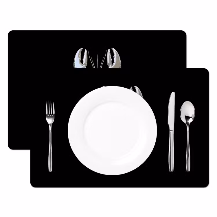 Kreeft - Zilver - Metallic - Luxe Placemat vinyl groot -zzsfeer2_Kitchenyeah-website