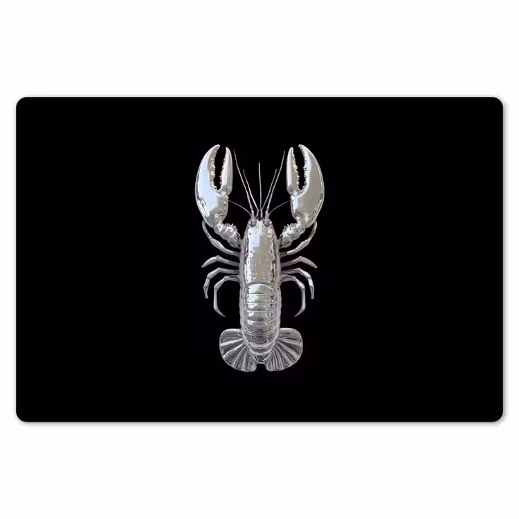 Kreeft - Zilver - Metallic - Luxe Placemat vinyl groot -zzsfeer1_Kitchenyeah-website