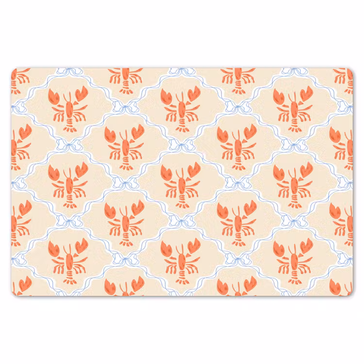 Zee - Kreeft - Blauw - Geel - Oranje Placemat vinyl groot 368 -zzsfeer1_Kitchenyeah-website