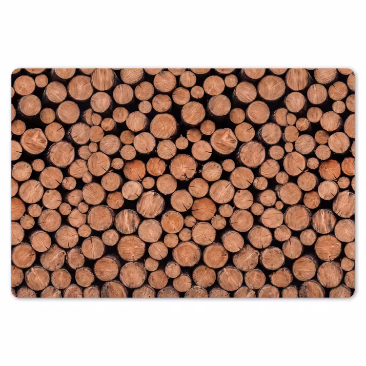 Houtblokken - Textuur - Patroon - Bruin - Rustiek Placemat vinyl groot -zzsfeer1_Kitchenyeah-website