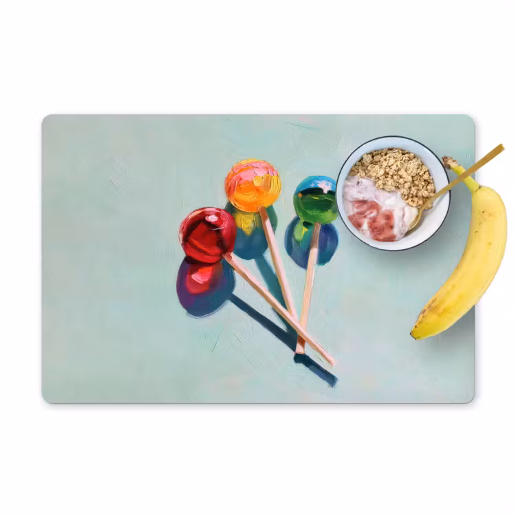 Lollys - Schaduw - Drie - Blauw Placemat vinyl groot -zzzproduct_Kitchenyeah-website
