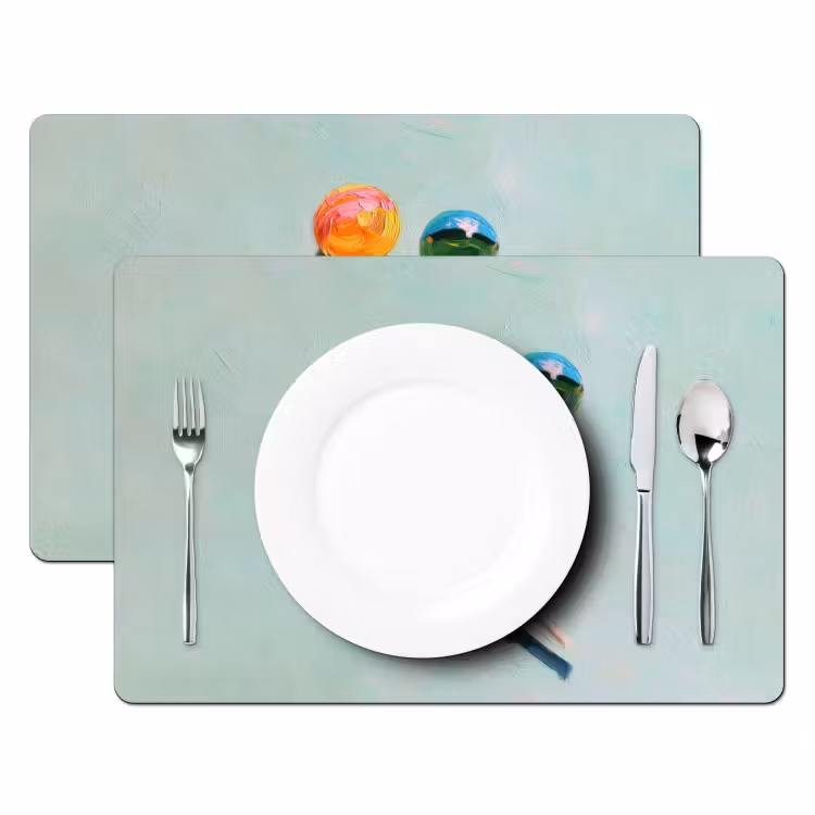 Lollys - Schaduw - Drie - Blauw Placemat vinyl groot -zzsfeer2_Kitchenyeah-website