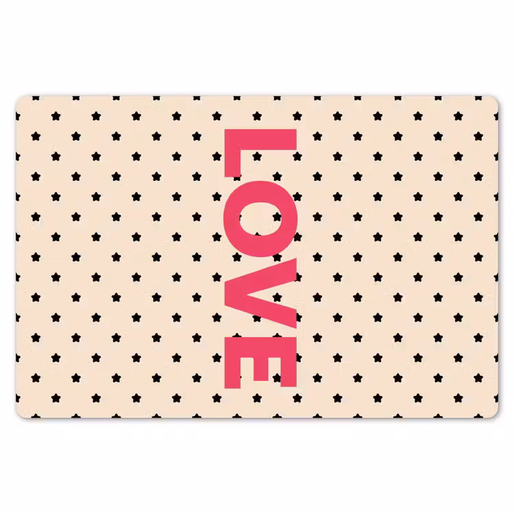 Love - Stippen - Roze Placemat vinyl groot -zzsfeer1_Kitchenyeah-website