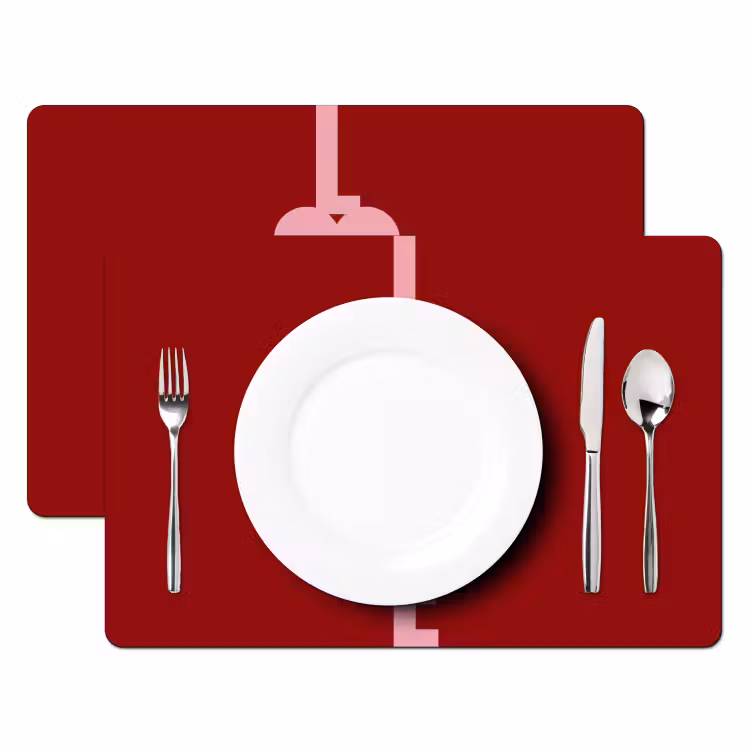 Love - Hart - Rood Placemat vinyl groot -zzsfeer2_Kitchenyeah-website