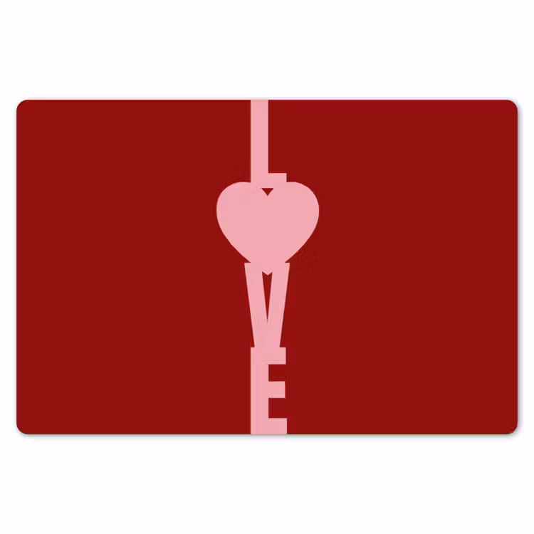 Love - Hart - Rood Placemat vinyl groot -zzsfeer1_Kitchenyeah-website