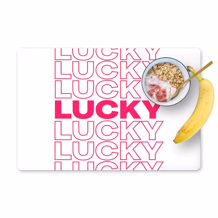 Lucky - Roze - Patroon Placemat vinyl groot -zzzproduct_Kitchenyeah-website