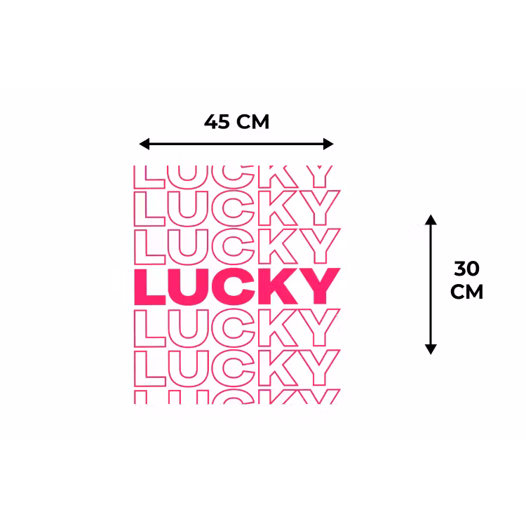 Lucky - Roze - Patroon Placemat vinyl groot -specs