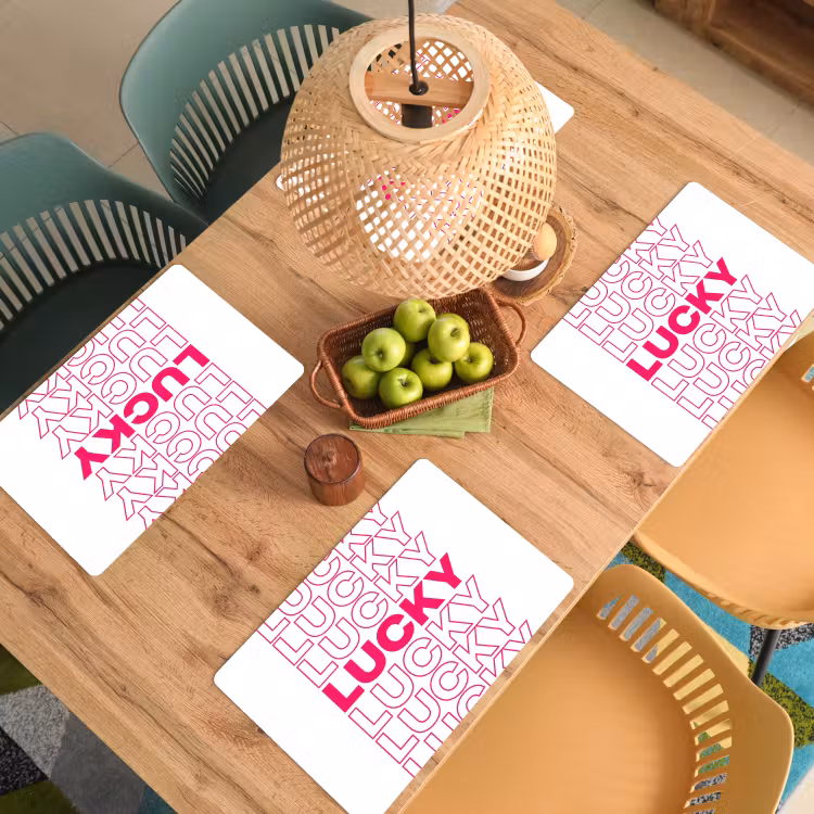 Lucky - Roze - Patroon Placemat vinyl groot -zzsfeer5_Kitchenyeah-website
