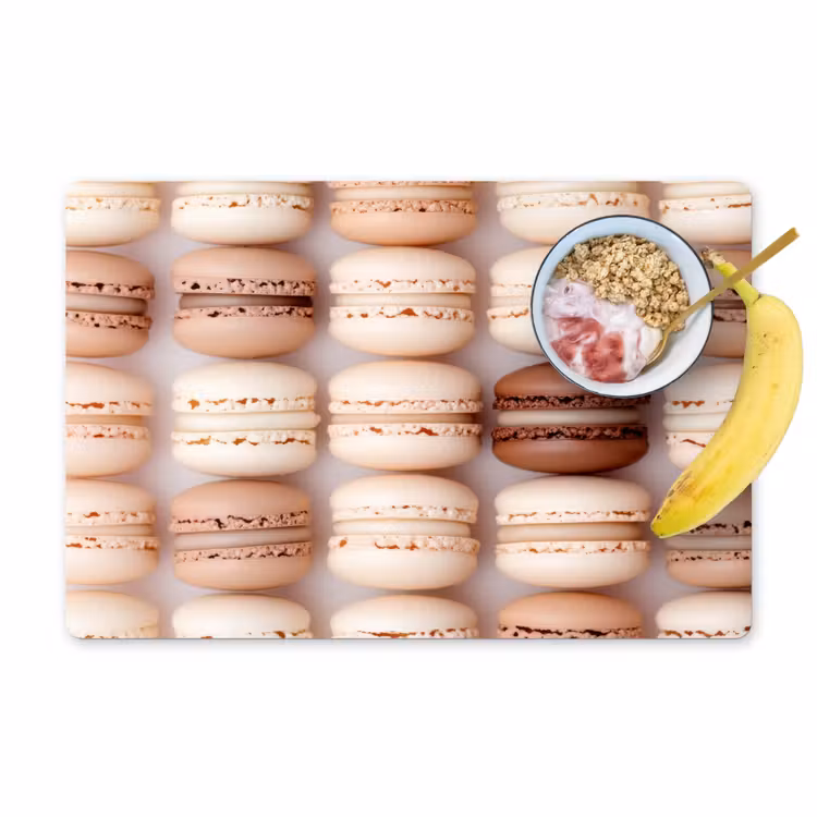 Macarons - Beige - Bruin Placemat vinyl groot -zzzproduct_Kitchenyeah-website