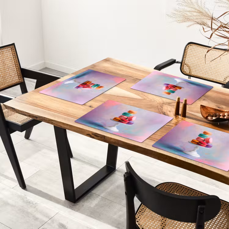 Macarons - Schaal - Pastel - Kleurrijk Placemat vinyl groot -zzsfeer4_Kitchenyeah-website