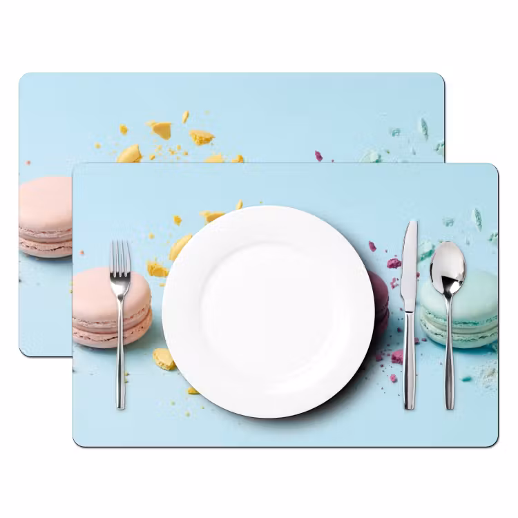 Macarons - Kleurrijk - Pastel Placemat vinyl groot -zzsfeer2_Kitchenyeah-website