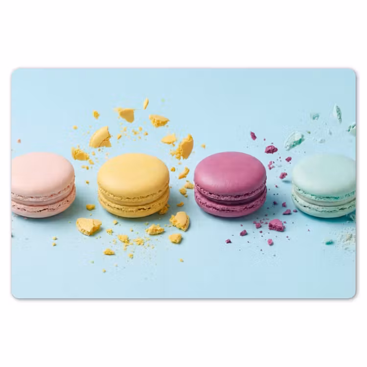 Macarons - Kleurrijk - Pastel Placemat vinyl groot -zzsfeer1_Kitchenyeah-website