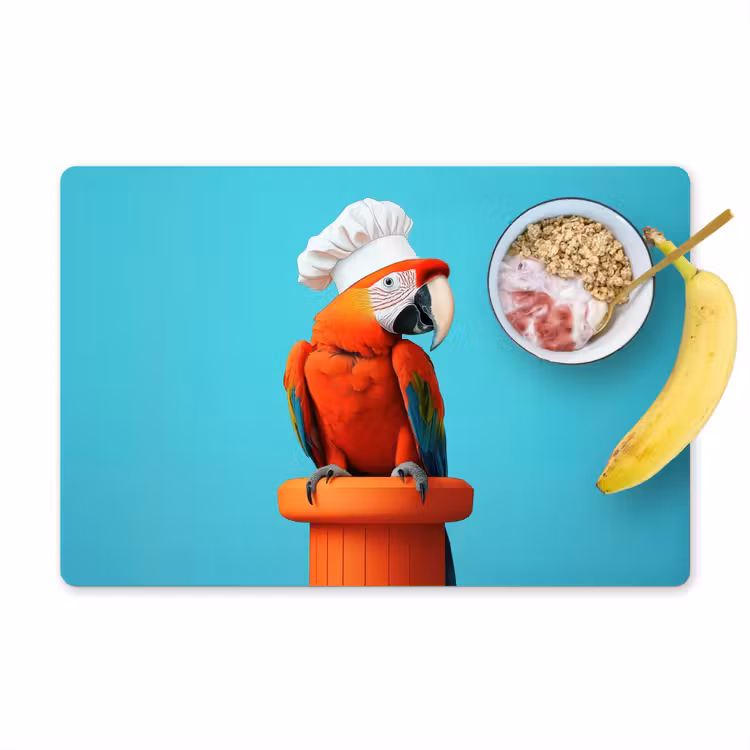 Ara - Koksmuts - Sokkel - Grappig Placemat vinyl groot -zzzproduct_Kitchenyeah-website